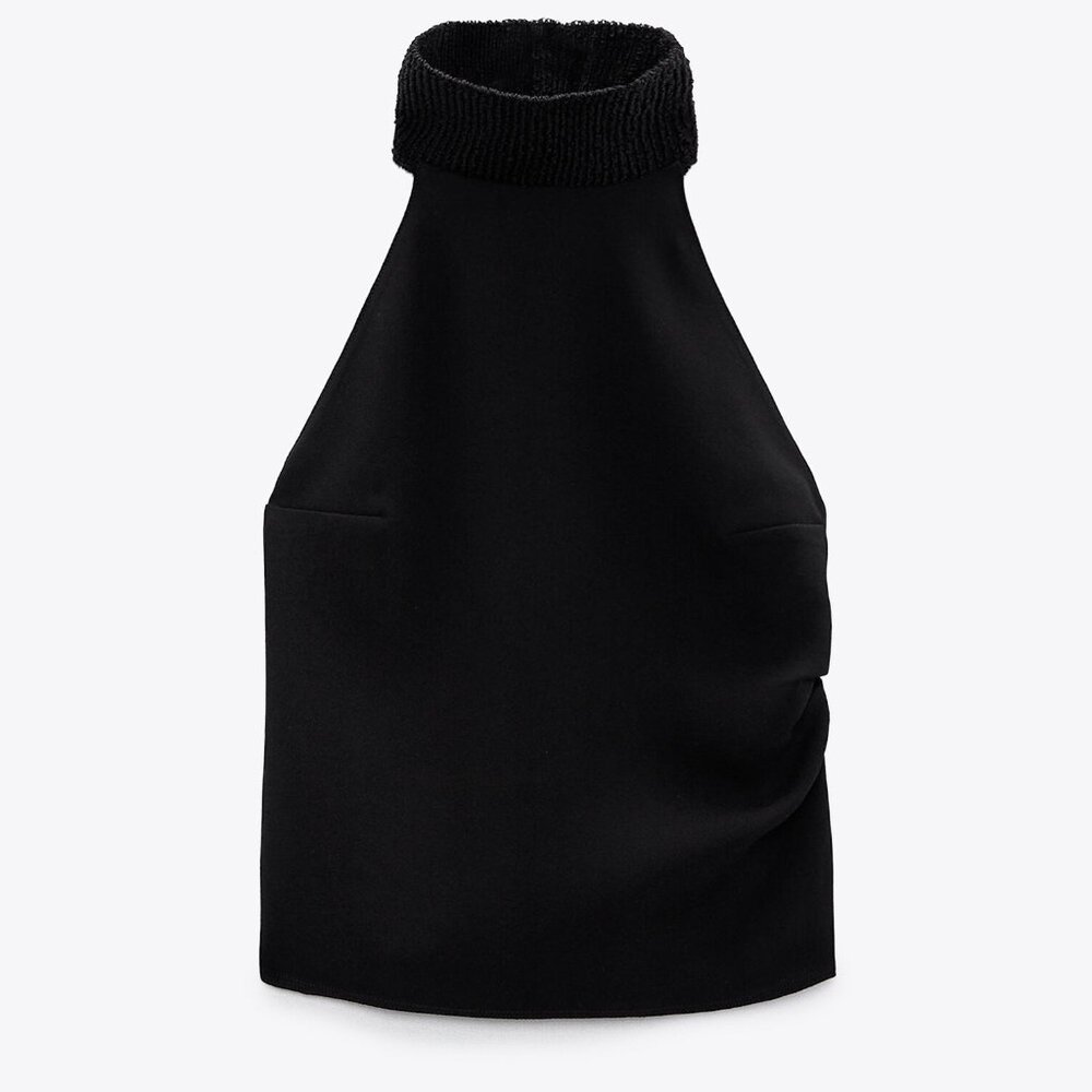 Zara Ribbed Halter Top - Picture 4 of 10
